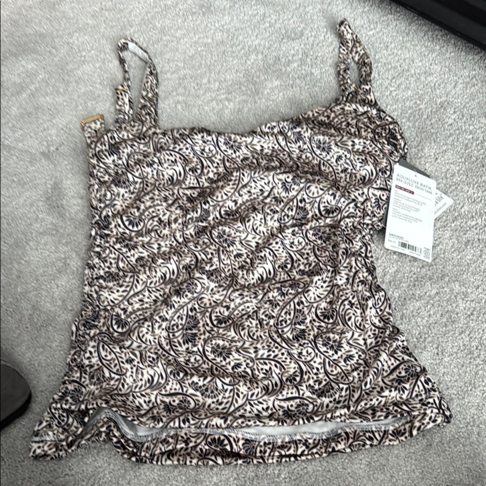 Athleta floral tankini top nwt